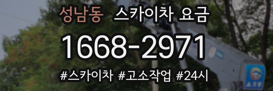 성남동 스카이차 요금