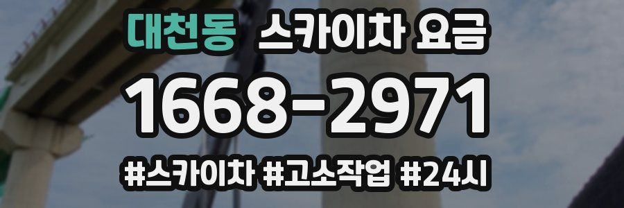 대천동 스카이차 요금