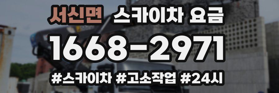 서신면 스카이차 요금