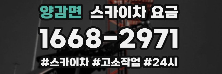 양감면 스카이차 요금