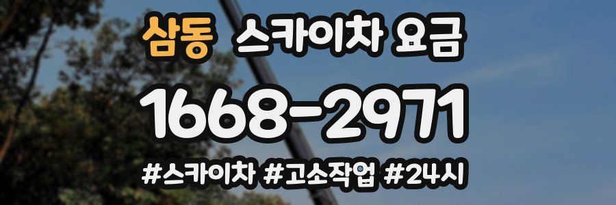 삼동 스카이차 요금