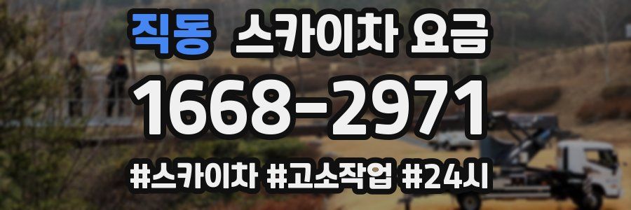 직동 스카이차 요금