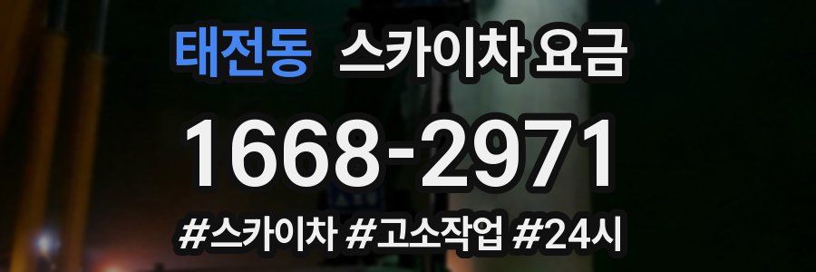 태전동 스카이차 요금