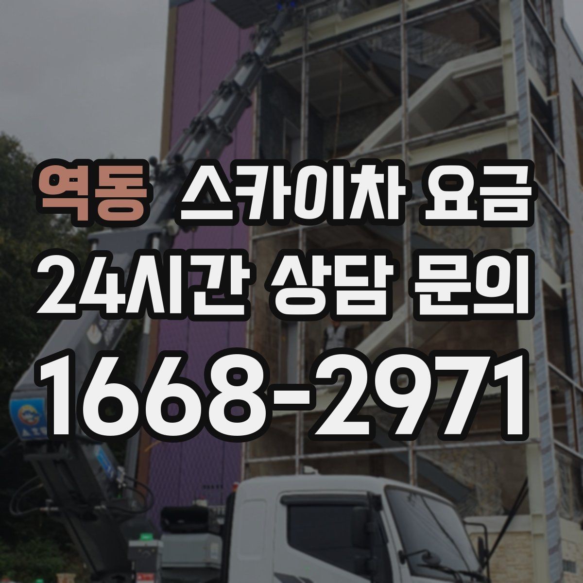 역동 스카이차 요금 현수막 설치가 여러 장이면 견적이 달라질까