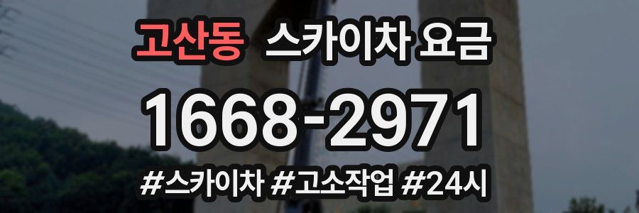 고산동 스카이차 요금