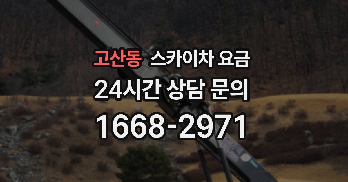 고산동 스카이차 요금