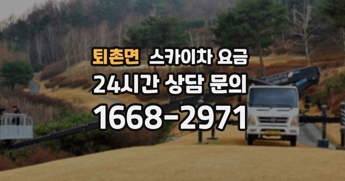 퇴촌면 스카이차 요금