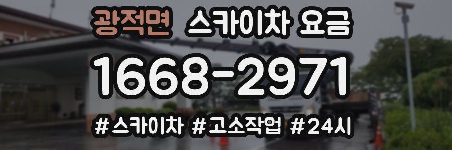 광적면 스카이차 요금