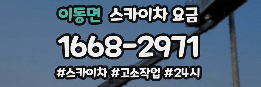 이동면 스카이차 요금