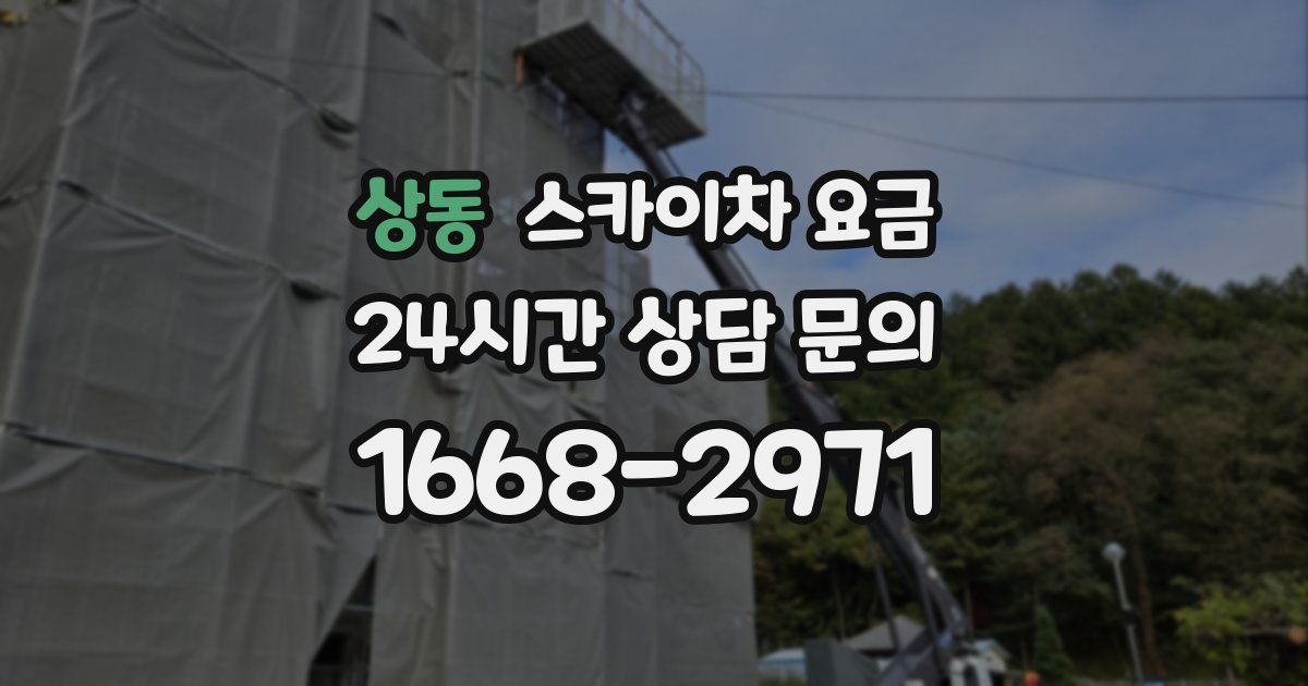 상동 스카이차 요금