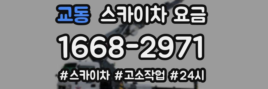 교동 스카이차 요금