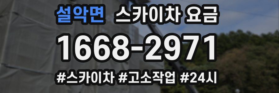 설악면 스카이차 요금