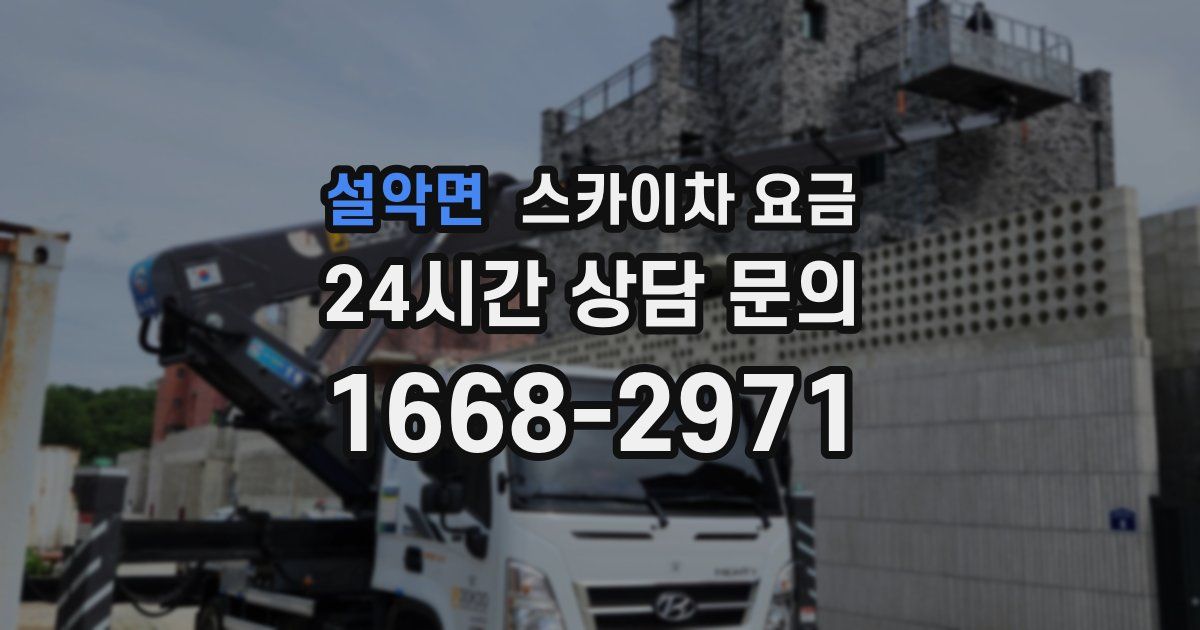 설악면 스카이차 요금