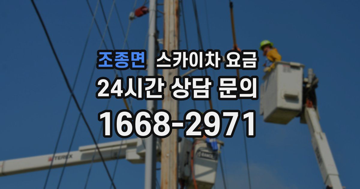 조종면 스카이차 요금