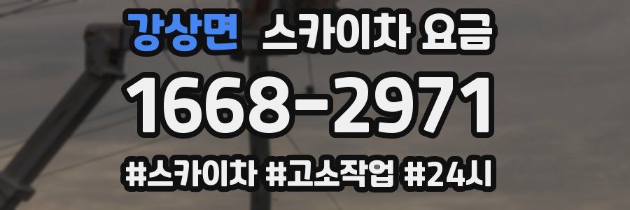 강상면 스카이차 요금