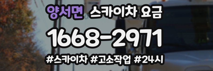 양서면 스카이차 요금