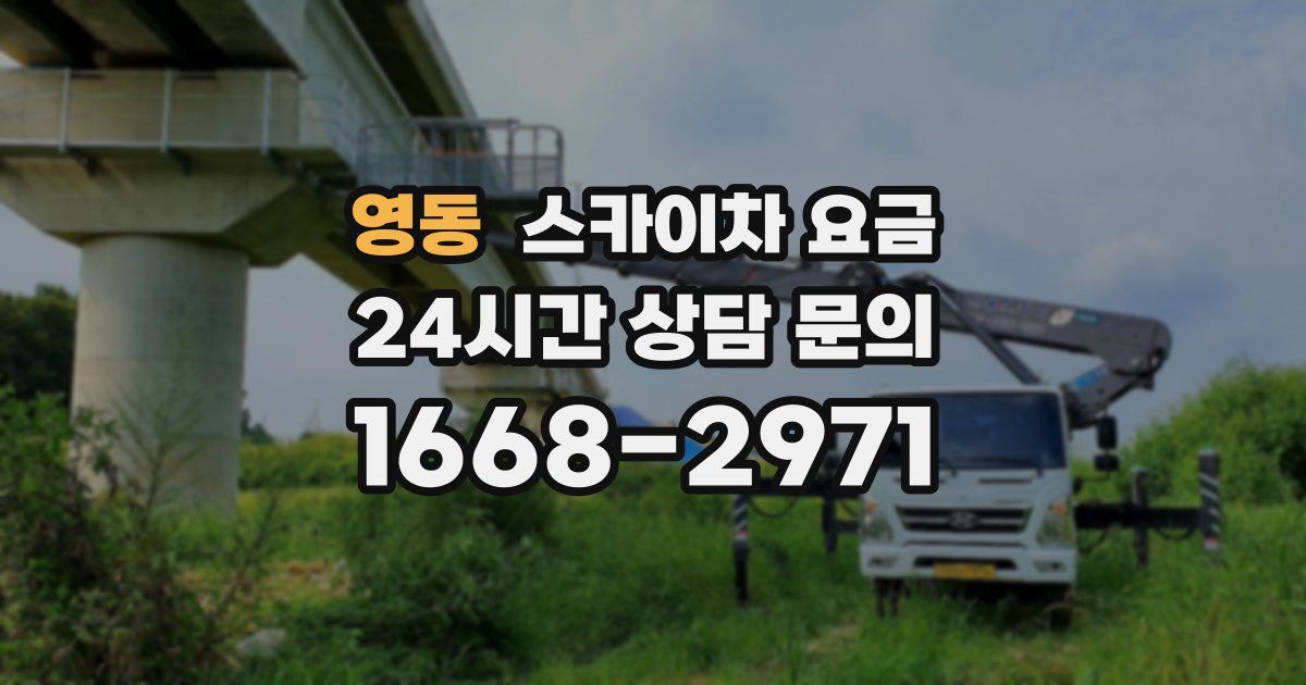 영동 스카이차 요금