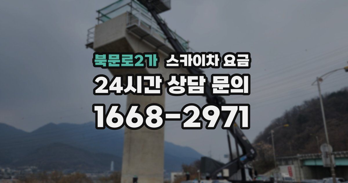 북문로2가 스카이차 요금