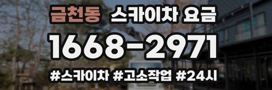 금천동 스카이차 요금