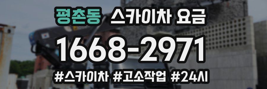 평촌동 스카이차 요금