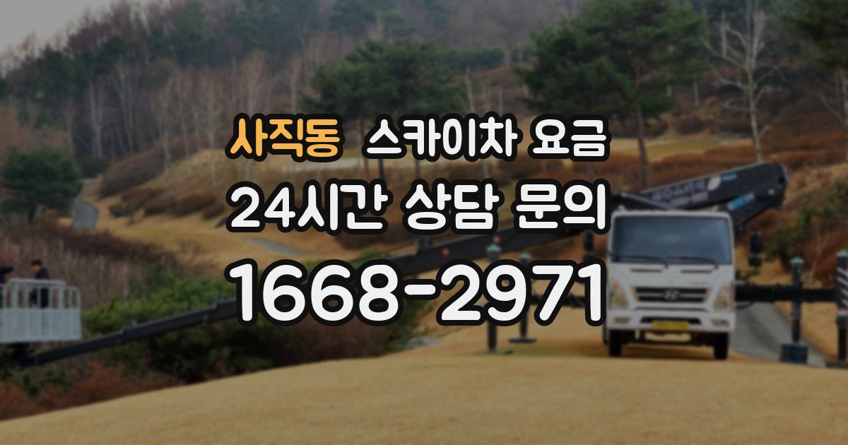 사직동 스카이차 요금