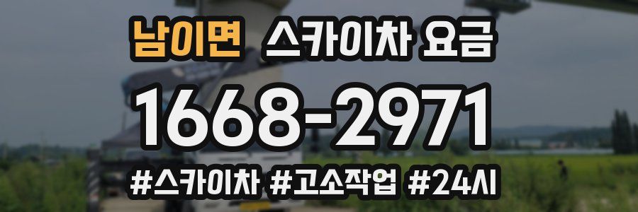 남이면 스카이차 요금