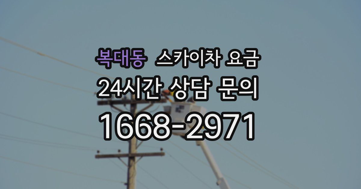 복대동 스카이차 요금