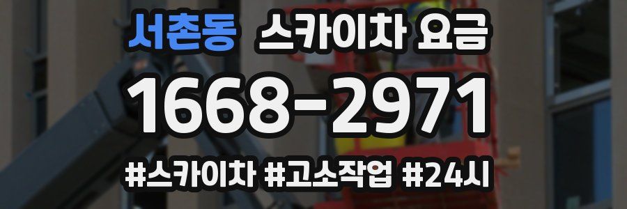 서촌동 스카이차 요금