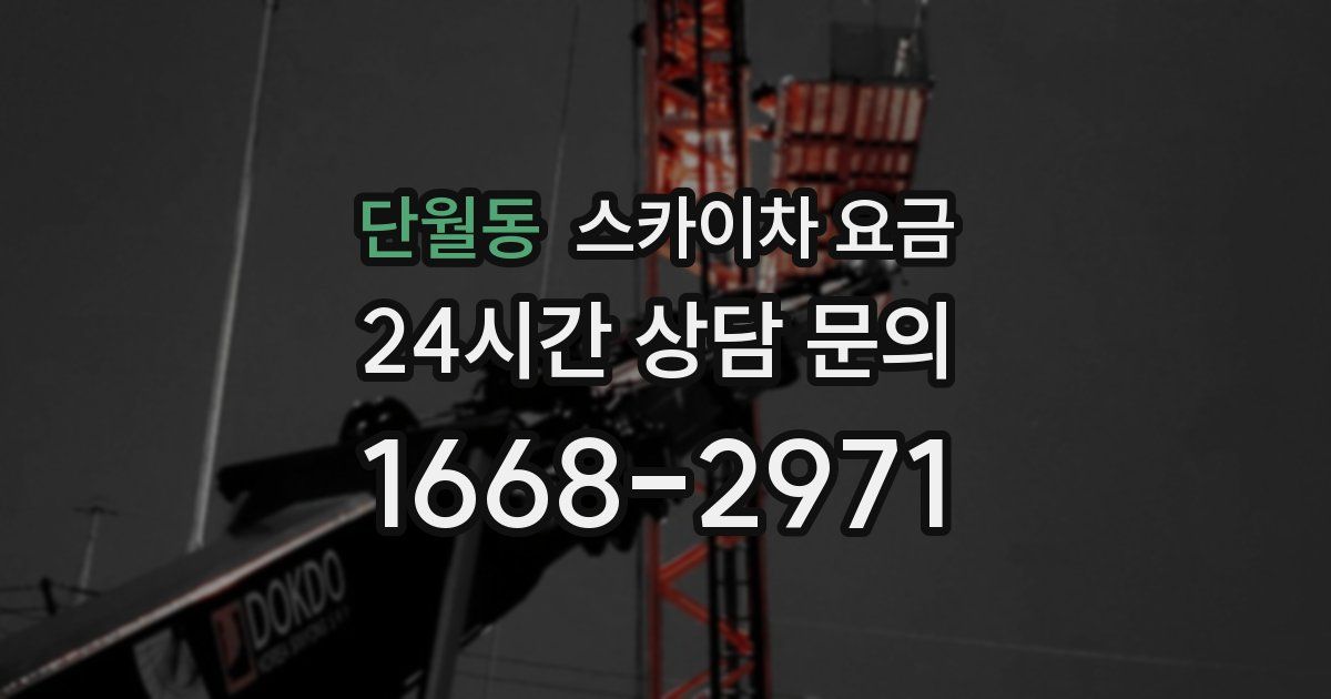 단월동 스카이차 요금