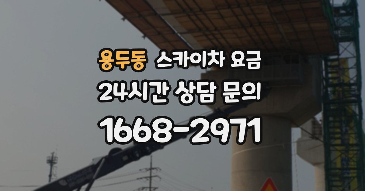 용두동 스카이차 요금