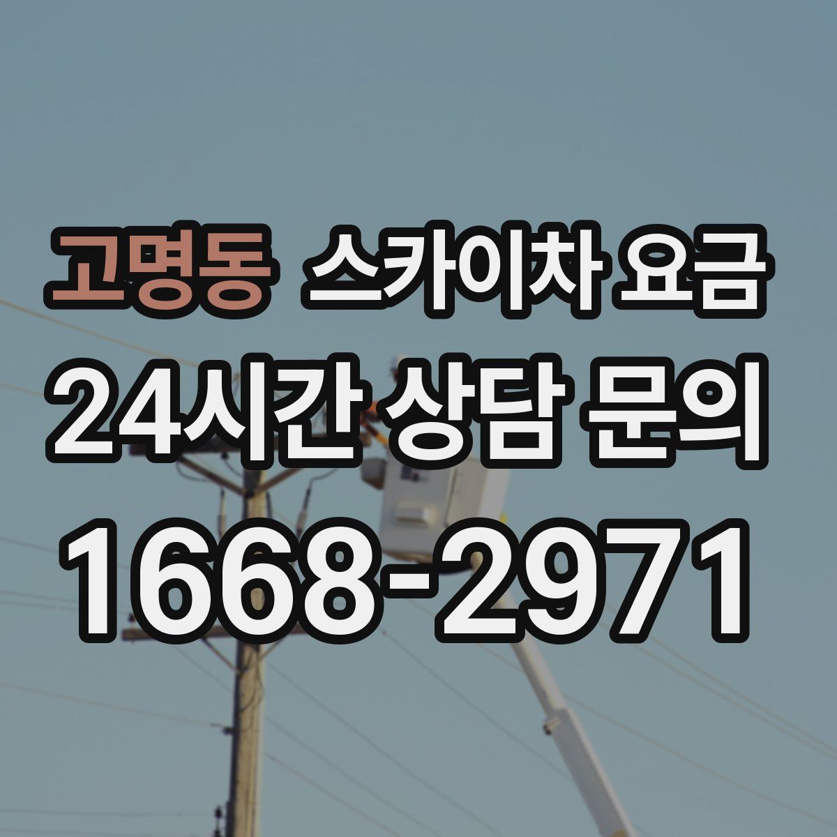 고명동 스카이차 요금