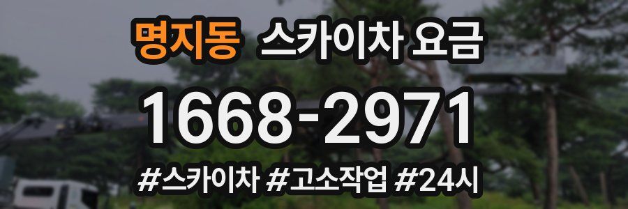 명지동 스카이차 요금