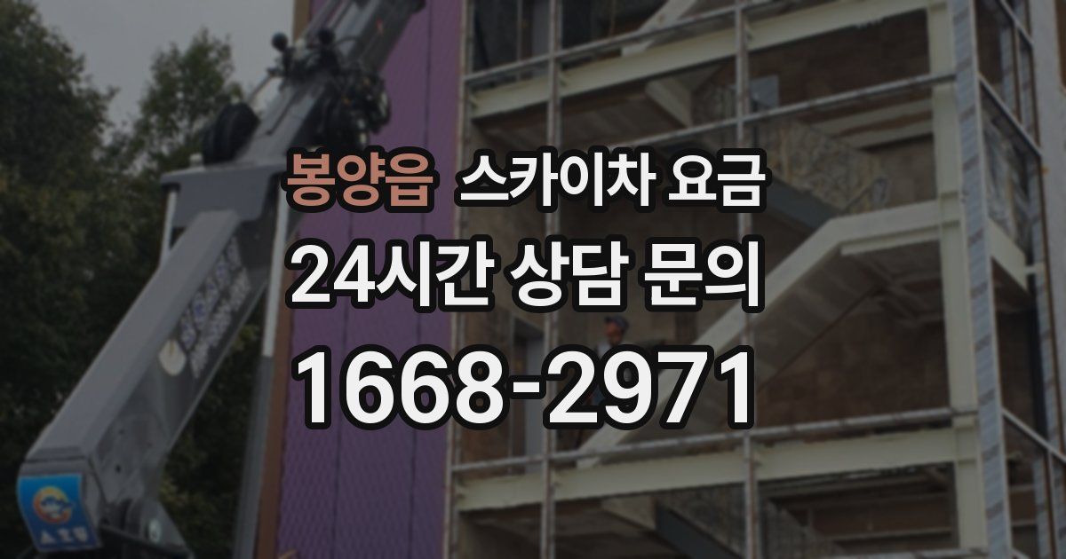 봉양읍 스카이차 요금