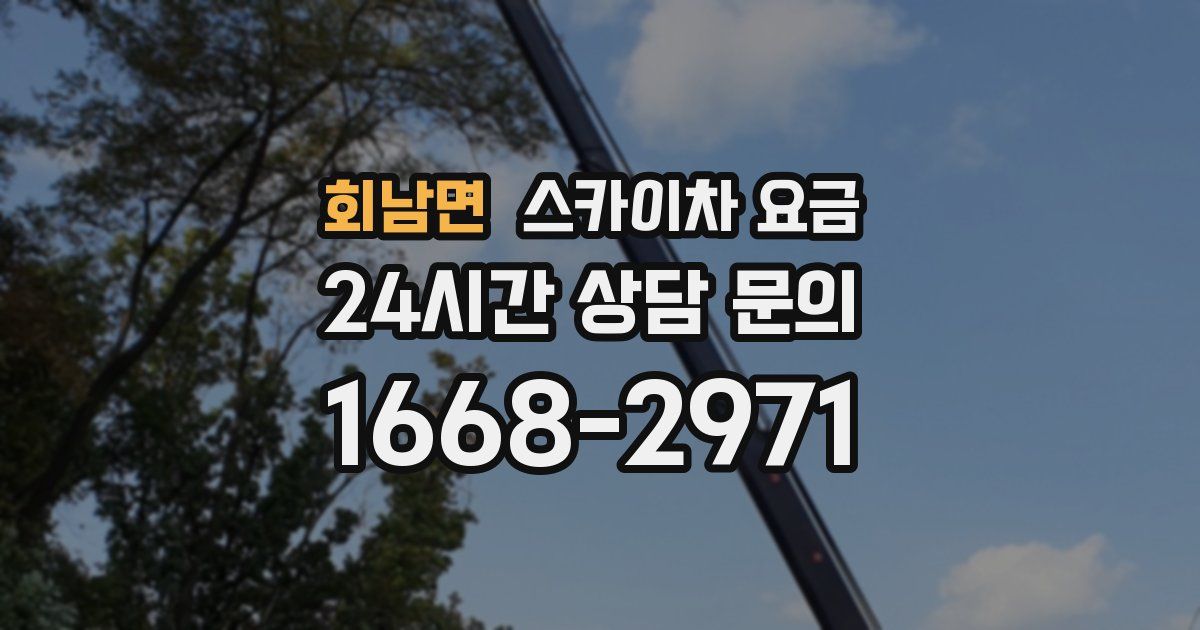 회남면 스카이차 요금