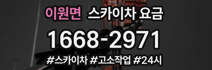 이원면 스카이차 요금