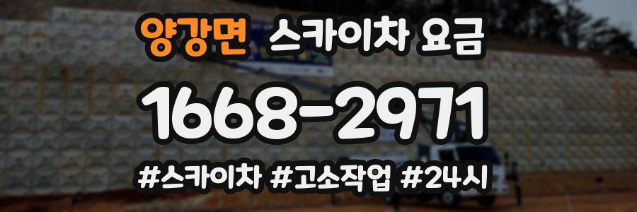 양강면 스카이차 요금