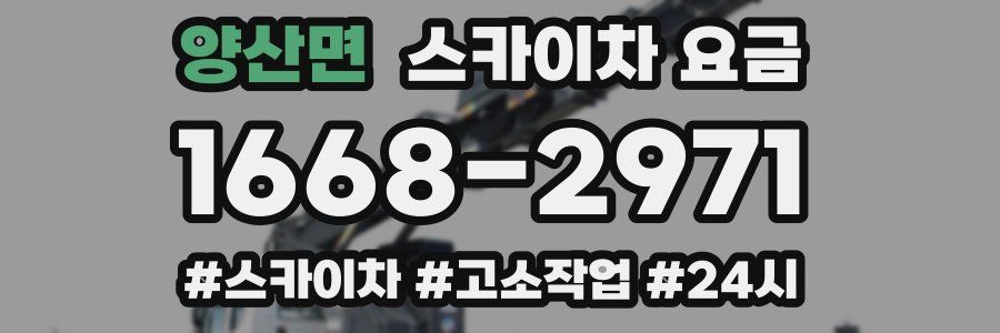 양산면 스카이차 요금