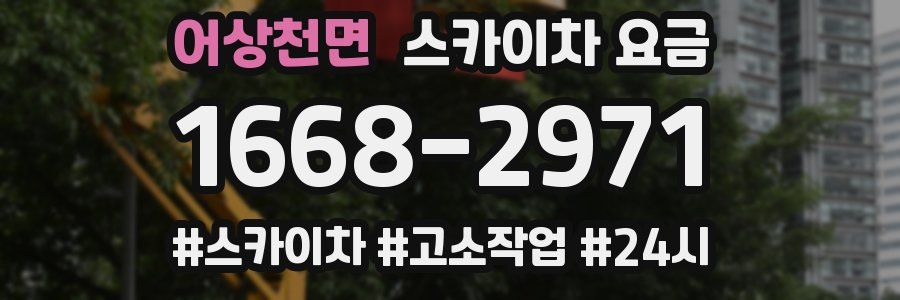 어상천면 스카이차 요금