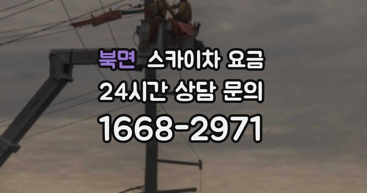 북면 스카이차 요금