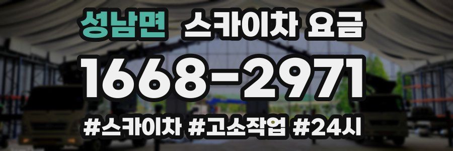 성남면 스카이차 요금