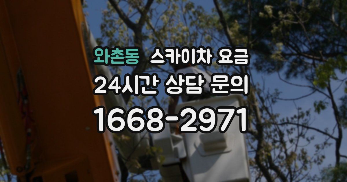 와촌동 스카이차 요금