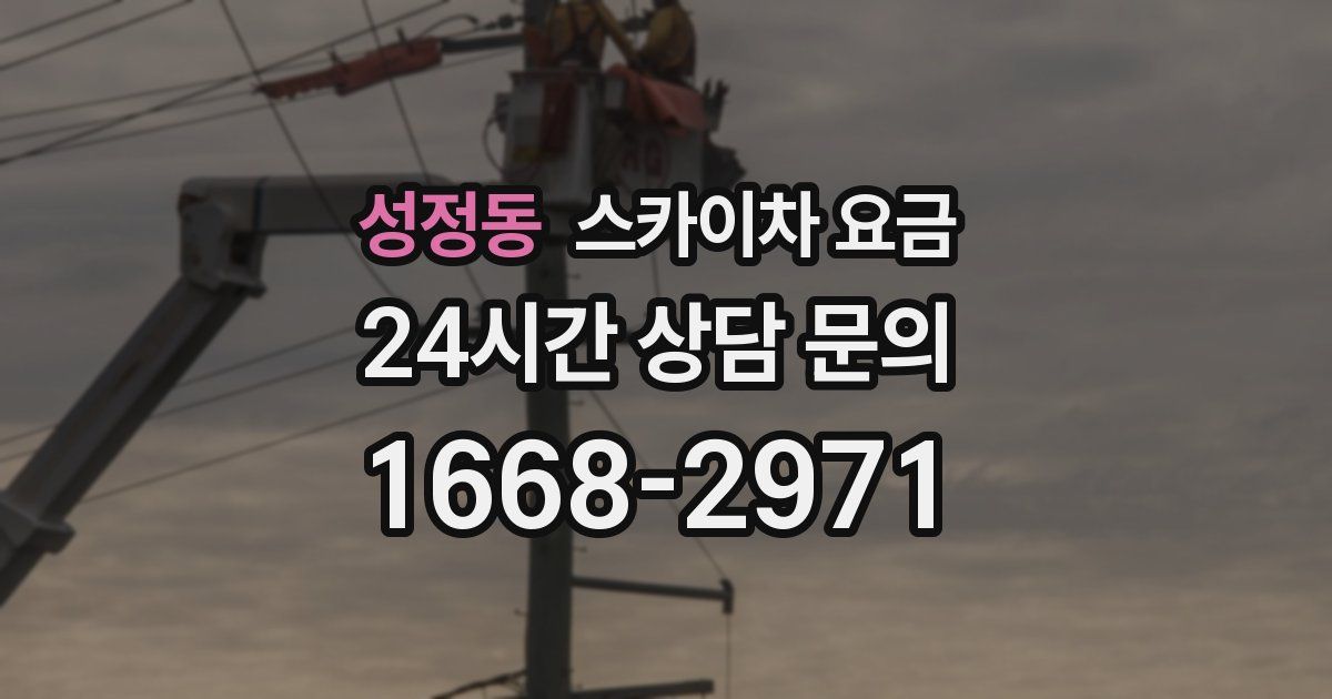 성정동 스카이차 요금