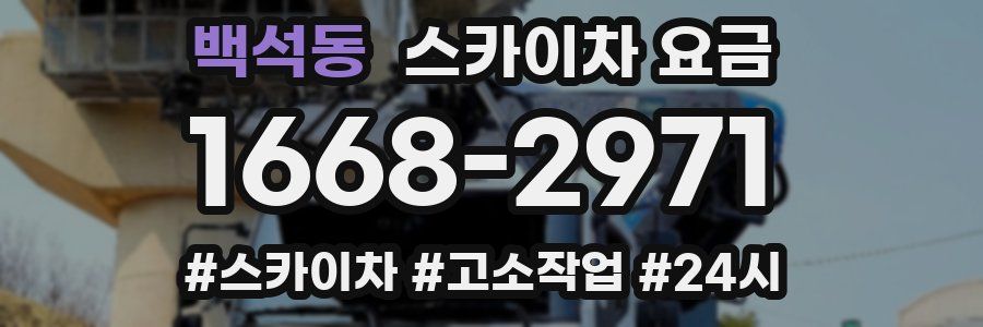 백석동 스카이차 요금