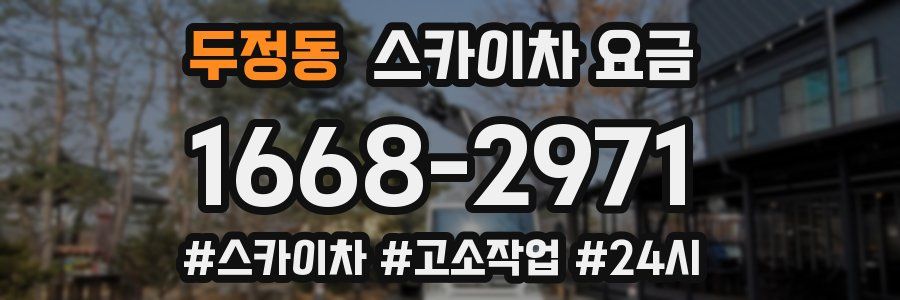 두정동 스카이차 요금