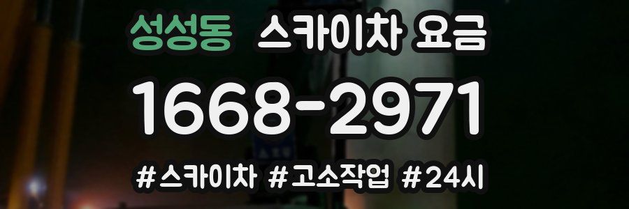 성성동 스카이차 요금