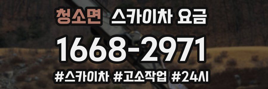 청소면 스카이차 요금