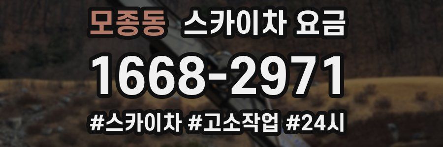 모종동 스카이차 요금