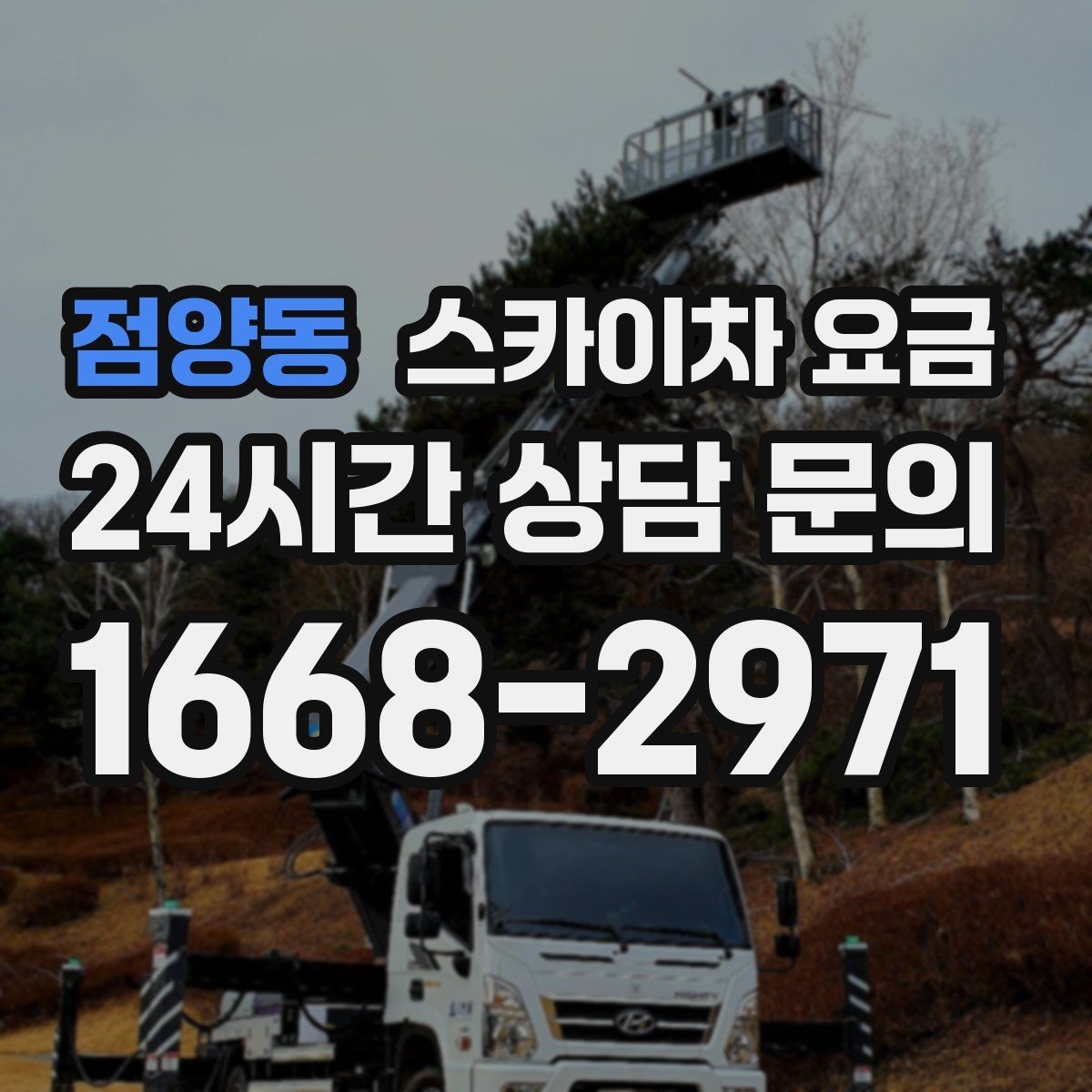 점양동 스카이차 요금 주말 작업은 왜 예약이 유리할까