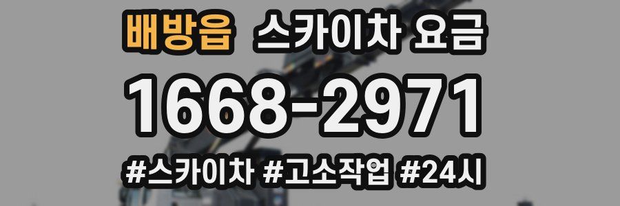 배방읍 스카이차 요금