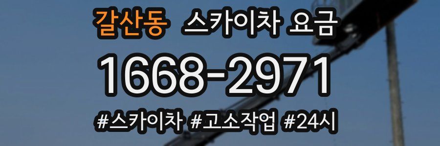 갈산동 스카이차 요금